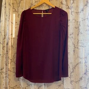 Ann Taylor Burgundy Blouse